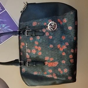 Michael Kors Rose Print Purse New